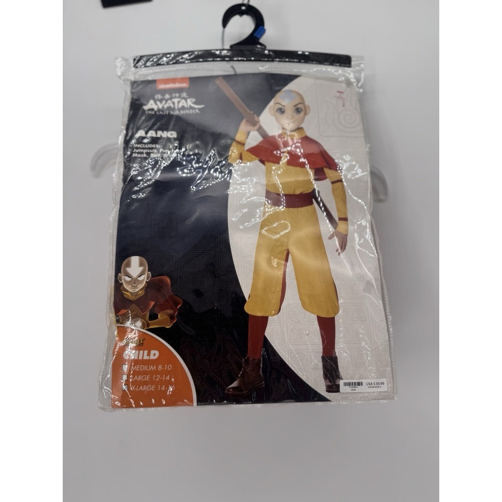 Spirit Halloween Aang Nickelodeon Avatar Last Airbender Child Xlarge 14-16 3PC